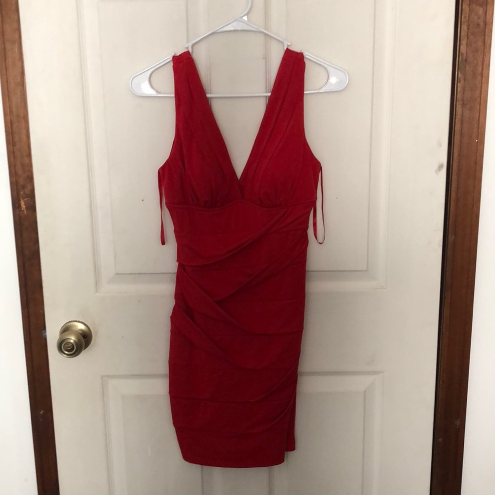 Red party dress